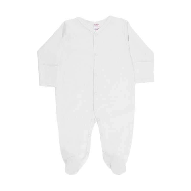 Picture of SS4663 BABY COTTON SLEEPSUIT/GROW WITH TURN OVER MITTENS